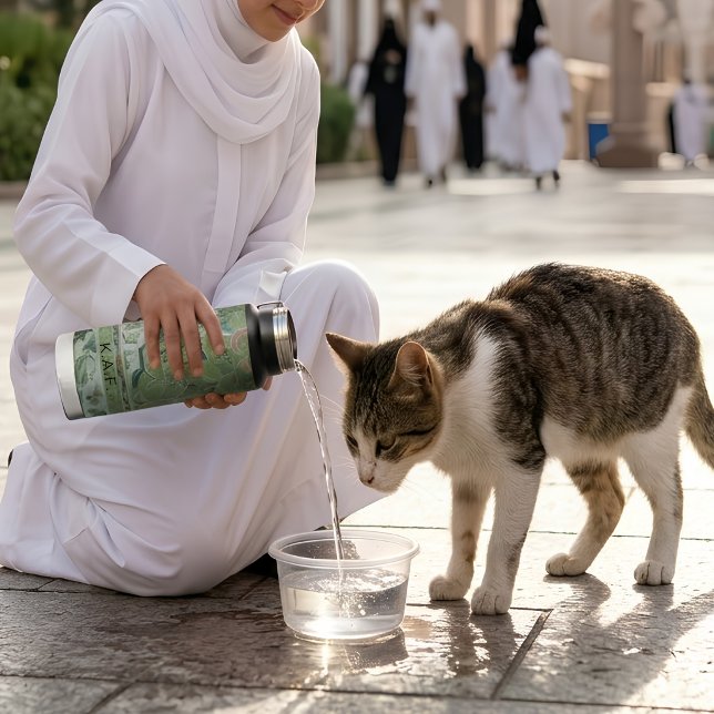 Custom Masjid Nabawi Madinah Carpet Pattern Water Bottle (Creator Uploaded)