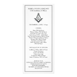 Custom Masonic Rack Cards Officer Installation