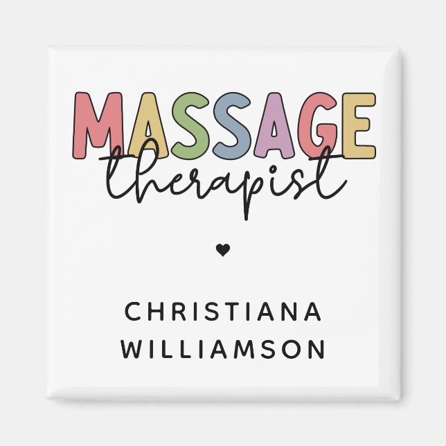 Custom Massage Therapist | Massage Therapy Gifts Magnet (Front)
