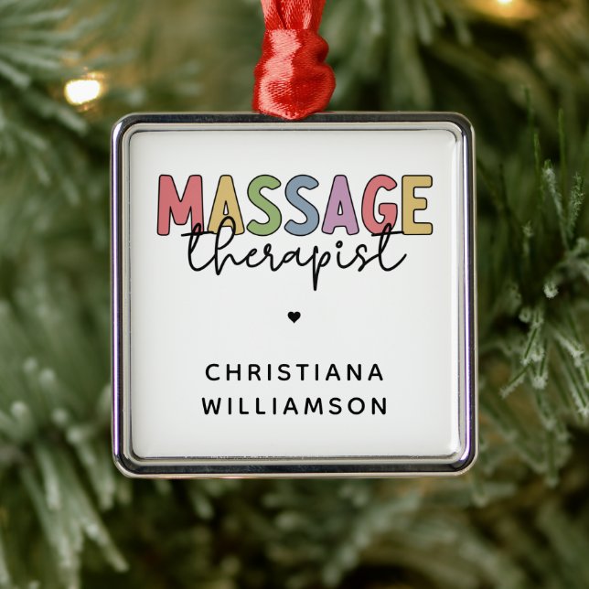 Custom Massage Therapist | Massage Therapy Gifts Metal Tree Decoration (Tree)