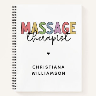 Custom Massage Therapist   Massage Therapy Gifts Notebook