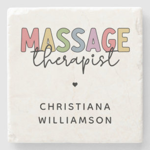 Custom Massage Therapist   Massage Therapy Gifts Stone Coaster