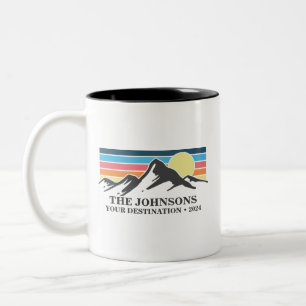 Custom Matching Family Vacation Camping Group   Two-Tone Coffee Mug