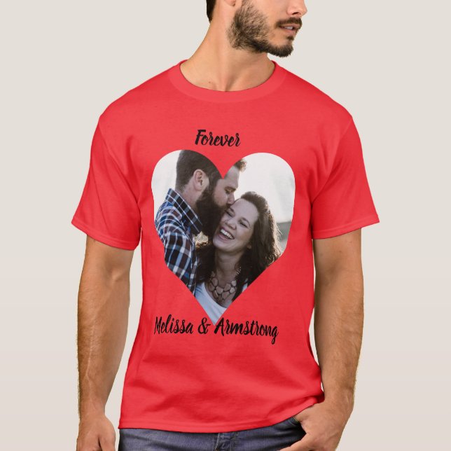 custom matching lovers tee with names. (Front)