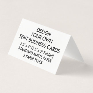Custom MATTE Tent Folded Business Cards 3.5" x 2"