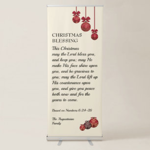 Custom MAY THE LORD BLESS YOU Christmas Retractable Banner