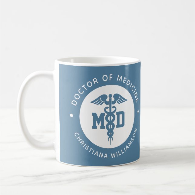 Custom MD Doctor of Medicine Doctor Graduation Coffee Mug (Left)