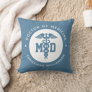Custom MD Doctor of Medicine Doctor Graduation Cushion