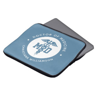 Custom MD Doctor of Medicine Doctor Graduation Laptop Sleeve