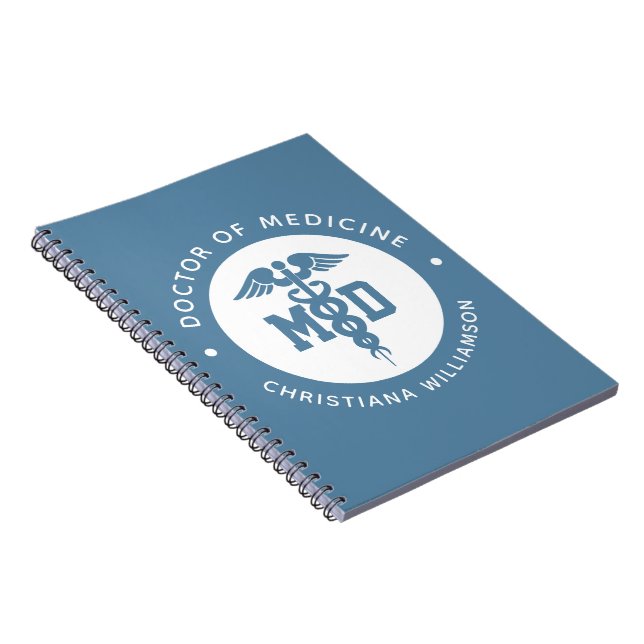 Custom MD Doctor of Medicine Doctor Graduation Notebook (Right Side)