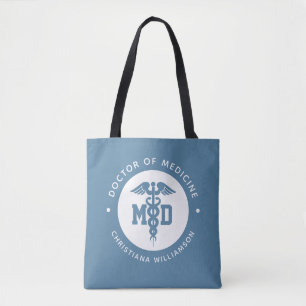 Custom MD Doctor of Medicine Doctor Graduation Tote Bag