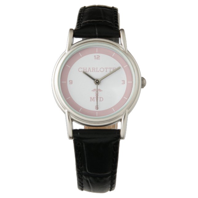 Custom MD Doctor of Medicine Doctor Graduation Watch (Front)