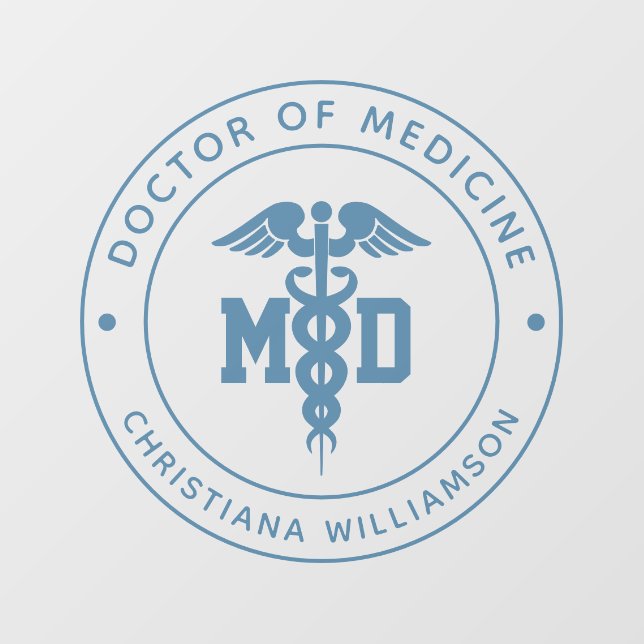 Custom MD Doctor of Medicine Doctor Graduation Window Cling (Sheet)
