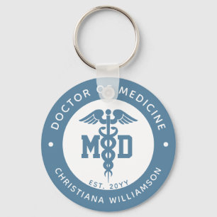 Custom MD Doctor of Medicine Graduation Gifts Key Ring