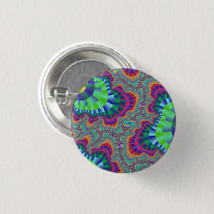 Custom Meadow Green Gear Small Round Button