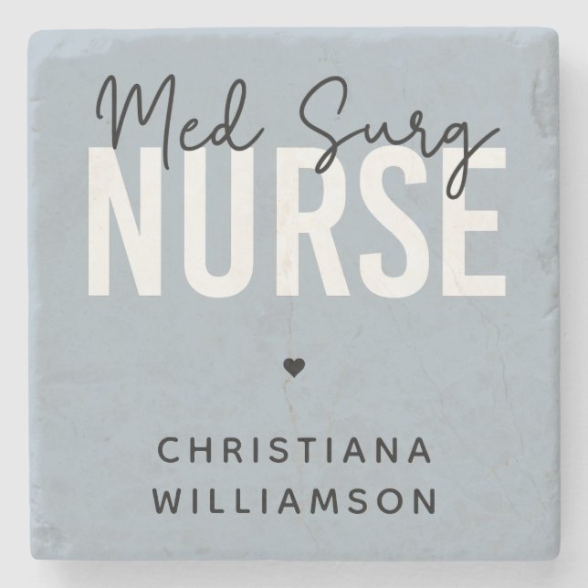 Custom Med Surg Nurse | Medical-Surgical Nurse Stone Coaster (Front)