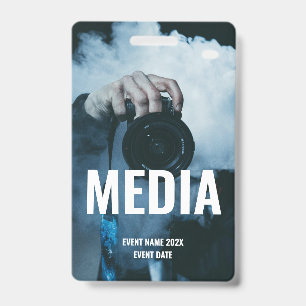 Custom Media Full Access Concert Festival Blue ID Badge