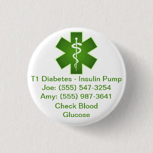 Custom Medical Alert Button Green