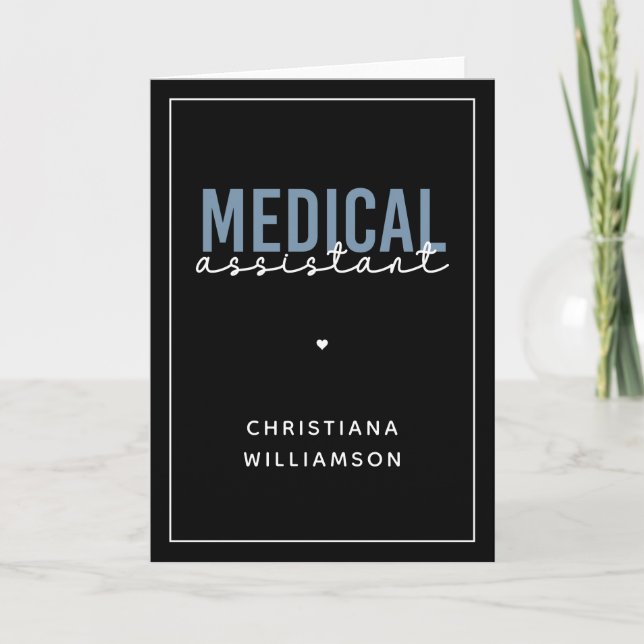 Custom Medical Assistant MA | Clinical Assistant Card (Front)
