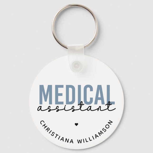 Custom Medical Assistant MA | Clinical Assistant Key Ring (Front)