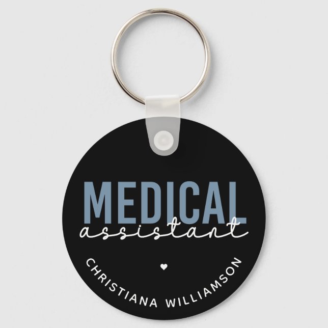 Custom Medical Assistant MA | Clinical Assistant Key Ring (Front)