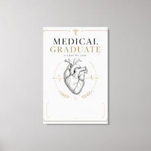 Custom Medical Graduate 2026 Anatomy Art Canvas Print