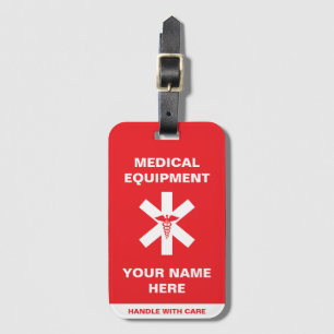 Custom Medical Handle with care Luggage Tag