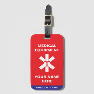 Custom Medical Handle with care Luggage Tag