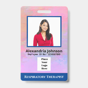 Custom Medical Photo Logo Bar Code ID Card Badge