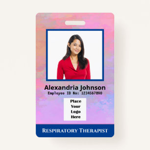 Custom Medical Photo Logo Bar Code ID Card ID Badge
