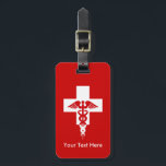 Custom Medical Professional luggage tag<br><div class="desc">A great gift for a doctor,  a nurse,  an emergency medical technician,  or any caregiver! Change the text fields to what you want. You can also change the fonts and their sizes and colors by using the "Customize it" function. See my store for more items with this design.</div>