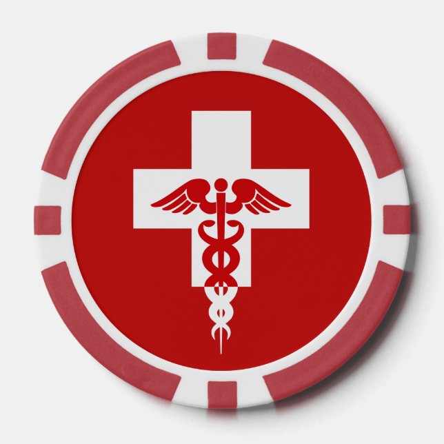Custom Medical Professional poker chips (Front)