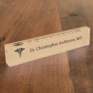 Custom Medical School Doctor Graduation Nameplate