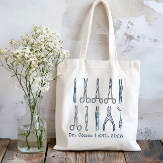 Custom Medical Student Future Doctor Graduation Tote Bag