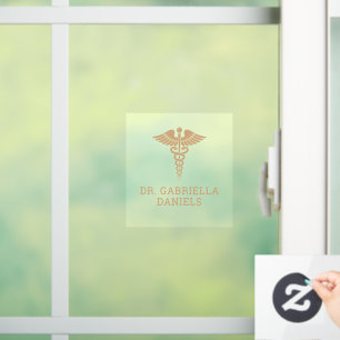 Custom Medical Symbol Caduceus Doctor Dr Window Cling