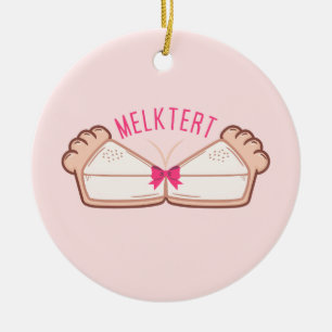 Custom MELKTERT Afrikaanse Boeremeisie Ceramic Tree Decoration
