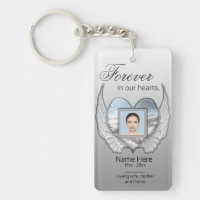 Custom Memorial Angel Wings Heart Add Photo