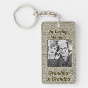 Custom Memorial Anique Gold Look Key Ring