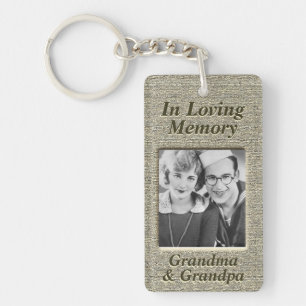 Custom Memorial Antique Gold Look Key Ring