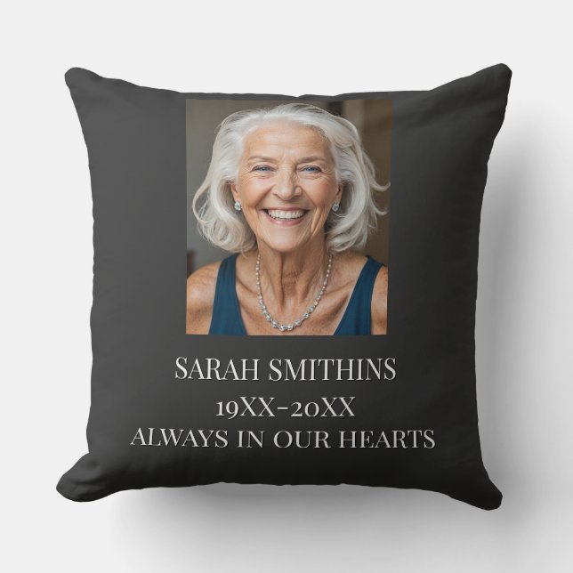 custom Memorial funeral memory Cushion (Front)