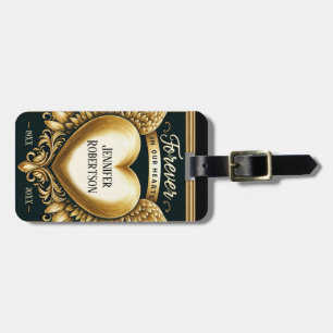 Custom Memorial Heart Luggage Tag