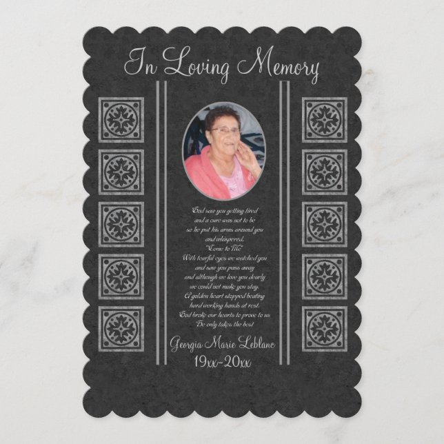 Custom Memorial Keepsakes Programme (Front)