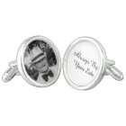 Custom Memorial Photo Groom Cufflinks