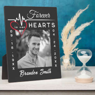 Custom Memorial Photo Sign Funeral Tribute Table Plaque