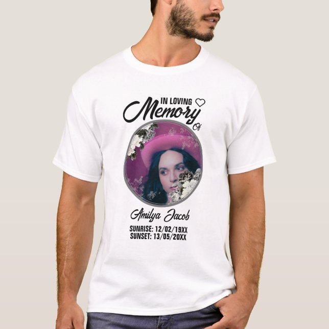 Custom Memorial Rest in Peace T-Shirt | Personaliz (Front)