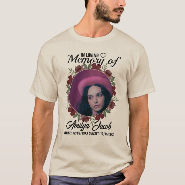 Custom Memorial Rest in Peace T-Shirt | Rip (Front)