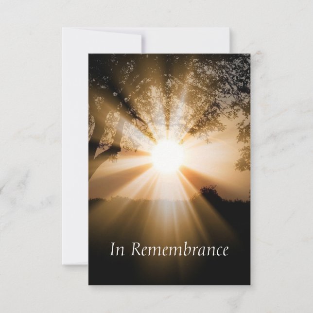 Custom Memorial Service Beautiful Sunshine Invitat Invitation (Front)