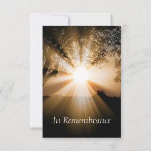 Custom Memorial Service Beautiful Sunshine Invitat Invitation