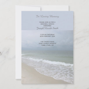 Custom Memorial Service Invitation - Beach Theme