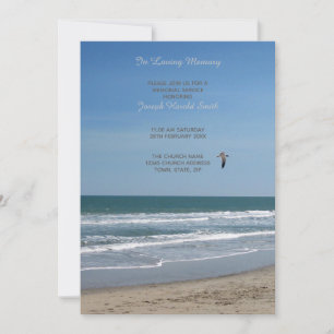 Custom Memorial Service Invitation - Beach Theme
